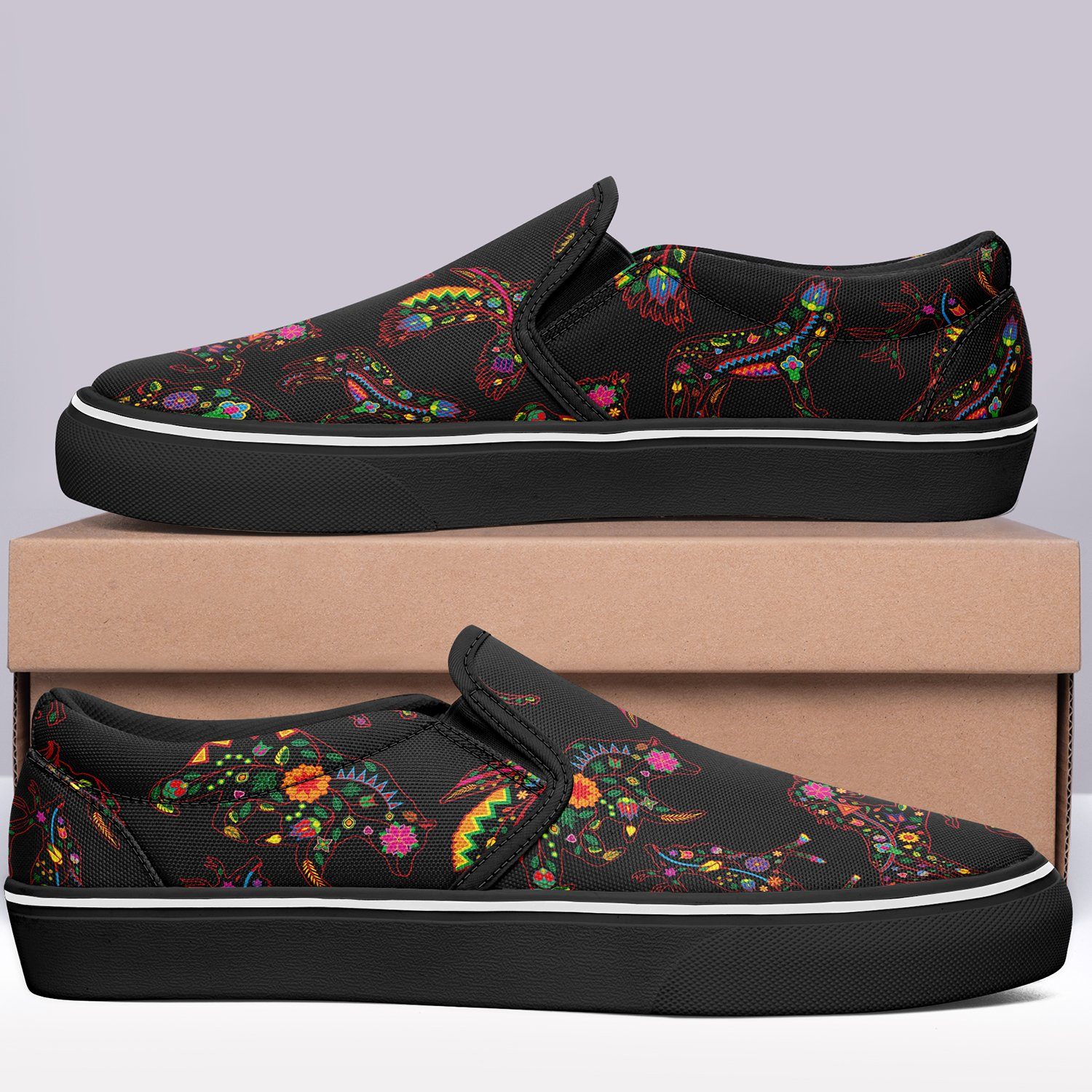 Floral Animals Otoyimm Canvas Slip On Shoes otoyimm Herman