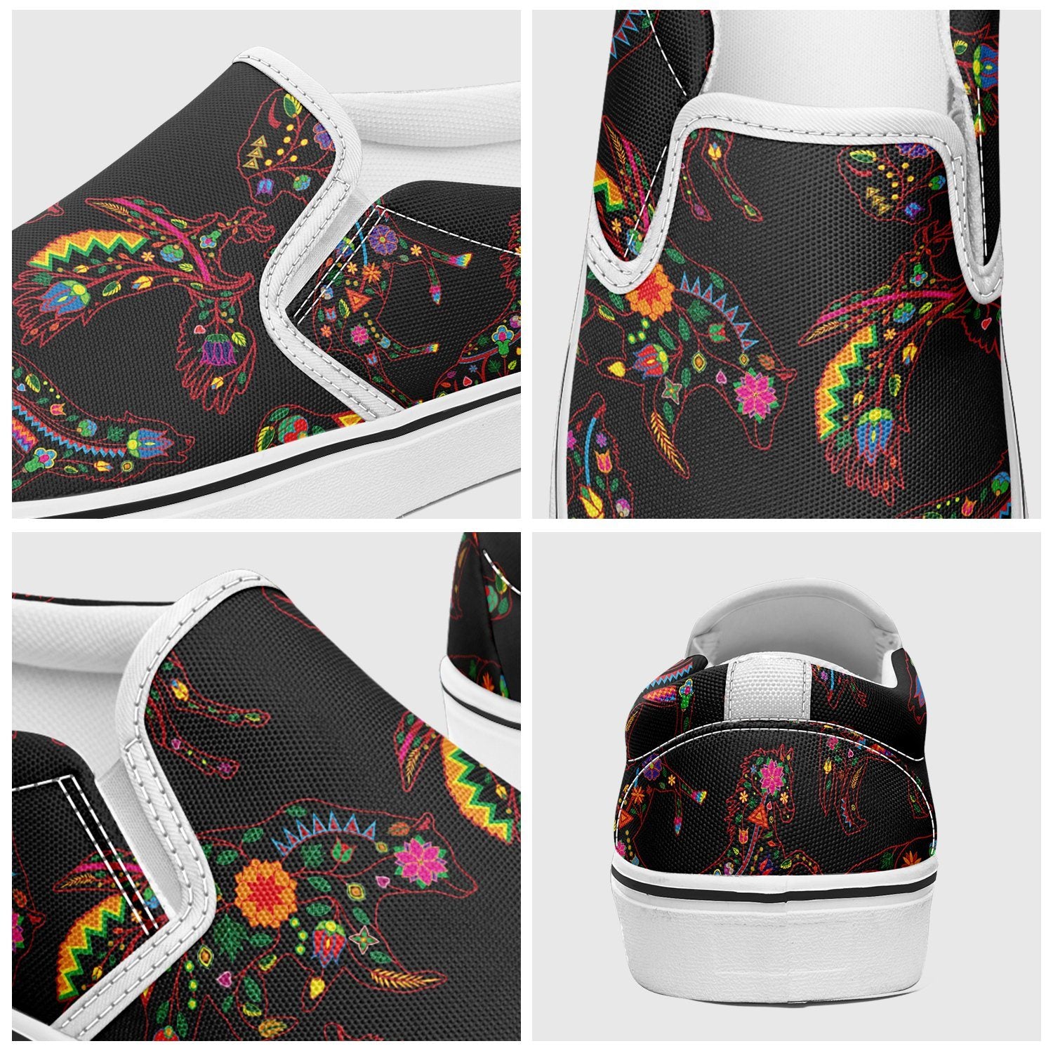 Floral Animals Otoyimm Kid's Canvas Slip On Shoes otoyimm Herman