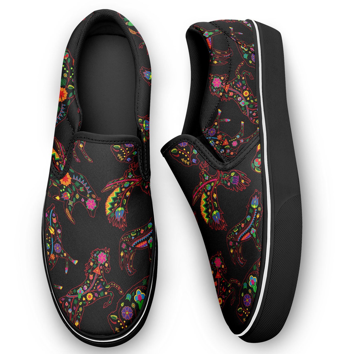 Floral Animals Otoyimm Kid's Canvas Slip On Shoes otoyimm Herman