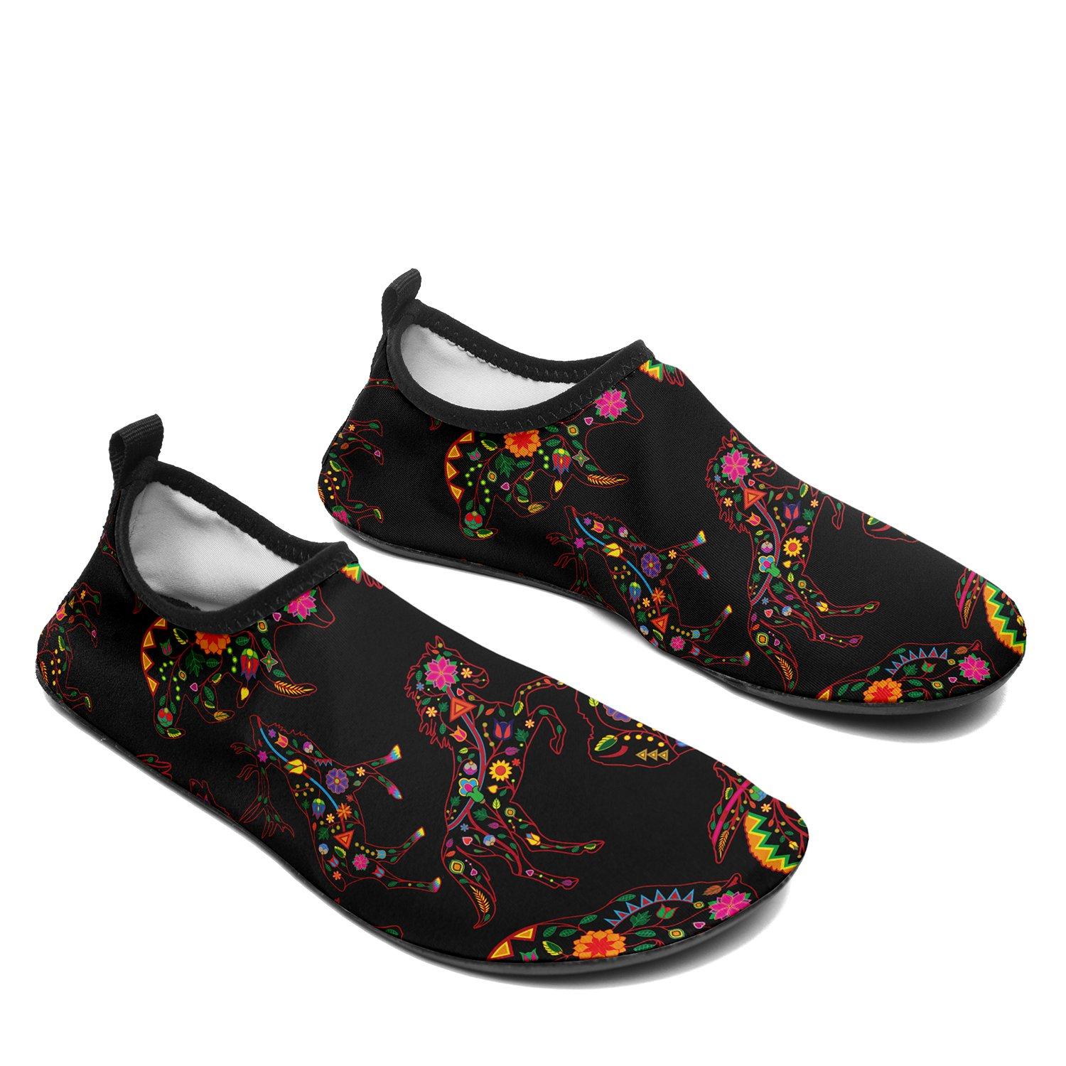 Floral Animals Sockamoccs Kid's Slip On Shoes Herman