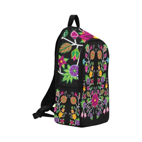 Floral Beadwork-01 Fabric Backpack for Adult (Model 1659) Casual Backpack for Adult (1659) e-joyer