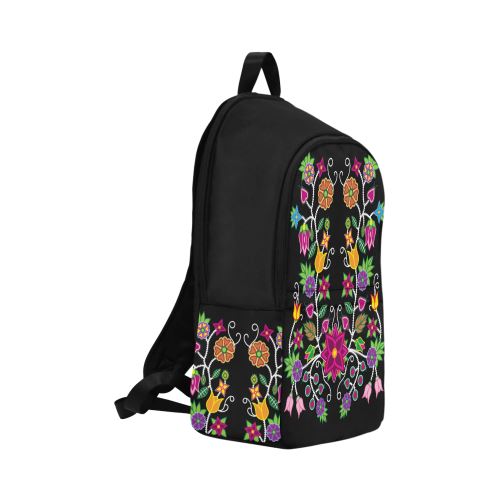 Floral Beadwork-01 Fabric Backpack for Adult (Model 1659) Casual Backpack for Adult (1659) e-joyer