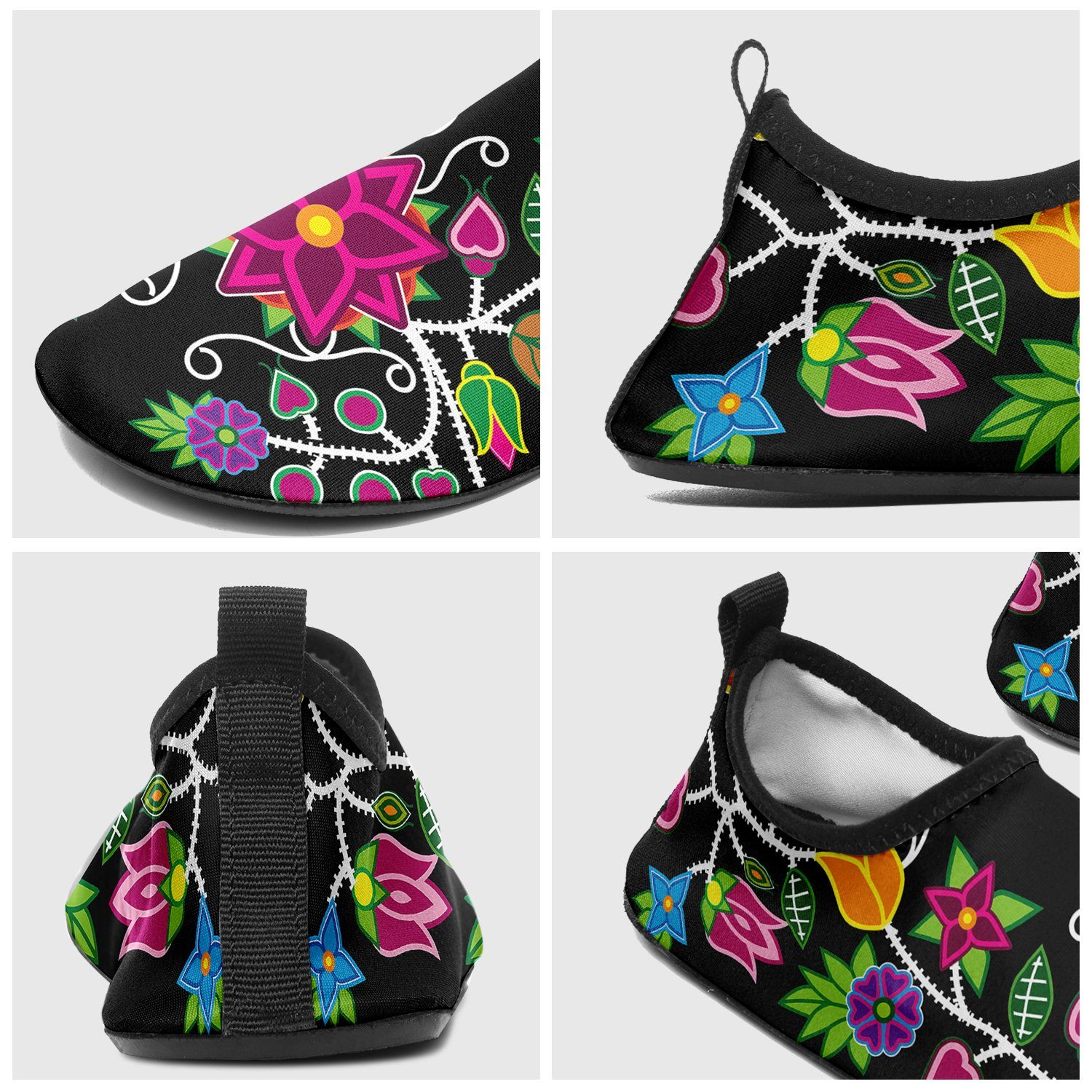 Floral Beadwork - 01 Sockamoccs Slip On Shoes 49 Dzine