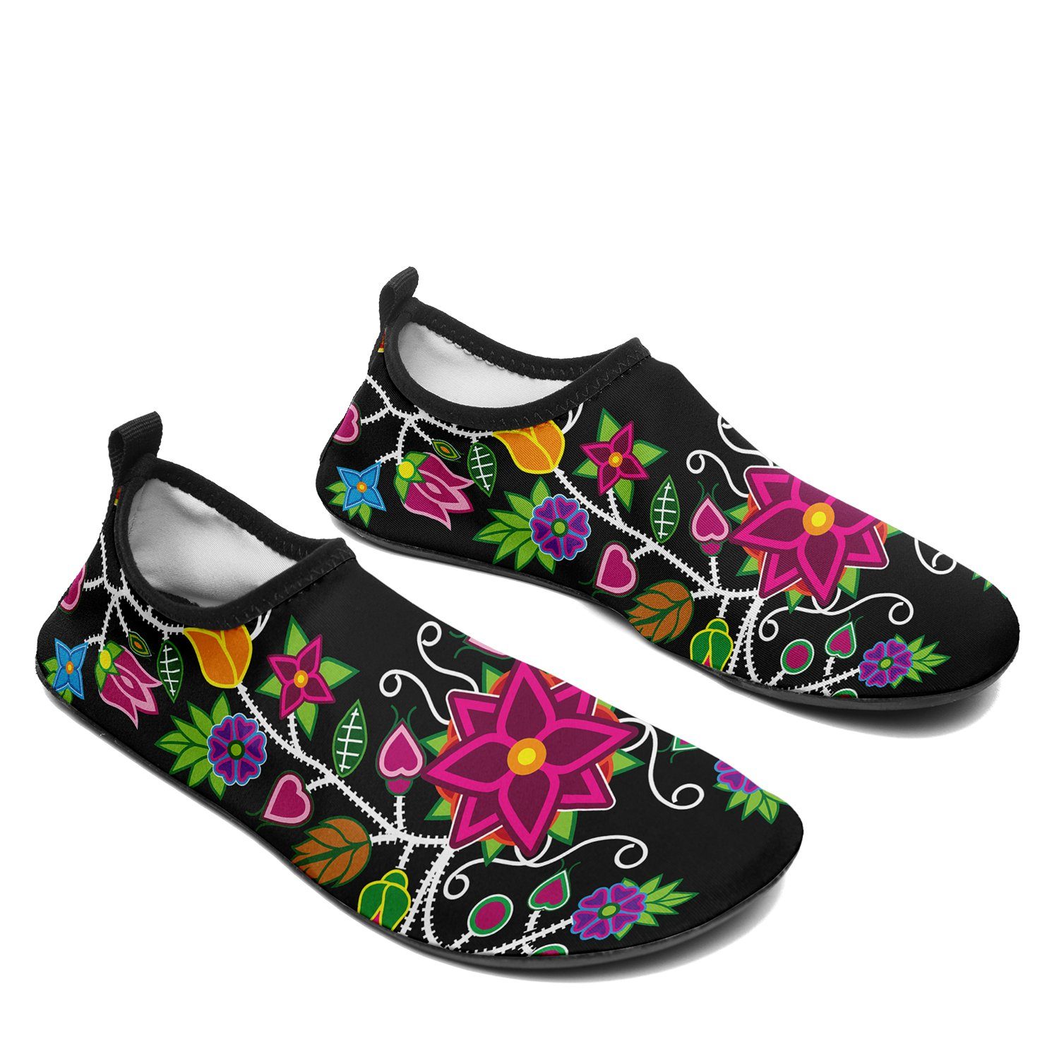 Floral Beadwork - 01 Sockamoccs Slip On Shoes 49 Dzine