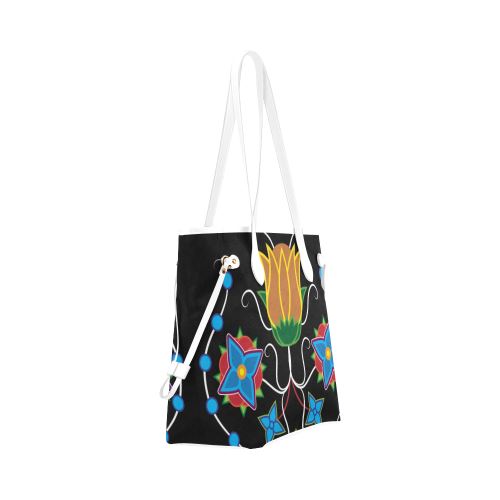 Floral Beadwork-02 Clover Canvas Tote Bag (Model 1661) Clover Canvas Tote Bag (1661) e-joyer