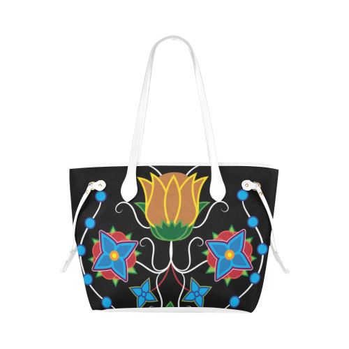 Floral Beadwork-02 Clover Canvas Tote Bag (Model 1661) Clover Canvas Tote Bag (1661) e-joyer