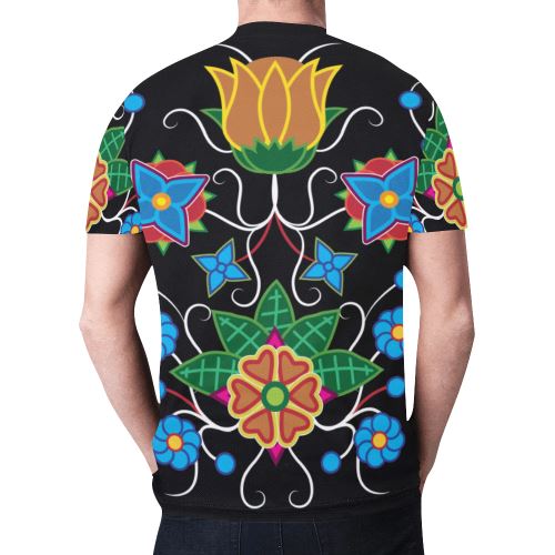 Floral Beadwork-02 New All Over Print T-shirt for Men (Model T45) New All Over Print T-shirt for Men (T45) e-joyer