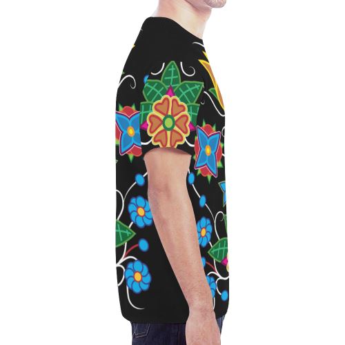 Floral Beadwork-02 New All Over Print T-shirt for Men (Model T45) New All Over Print T-shirt for Men (T45) e-joyer