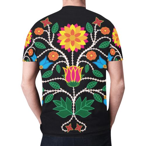 Floral Beadwork-03 New All Over Print T-shirt for Men (Model T45) New All Over Print T-shirt for Men (T45) e-joyer