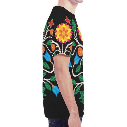 Floral Beadwork-03 New All Over Print T-shirt for Men (Model T45) New All Over Print T-shirt for Men (T45) e-joyer