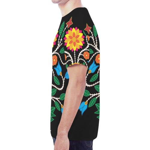 Floral Beadwork-03 New All Over Print T-shirt for Men (Model T45) New All Over Print T-shirt for Men (T45) e-joyer
