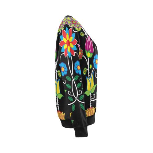 Floral Beadwork-04 All Over Print Crewneck Sweatshirt for Women (Model H18) Crewneck Sweatshirt for Women (H18) e-joyer