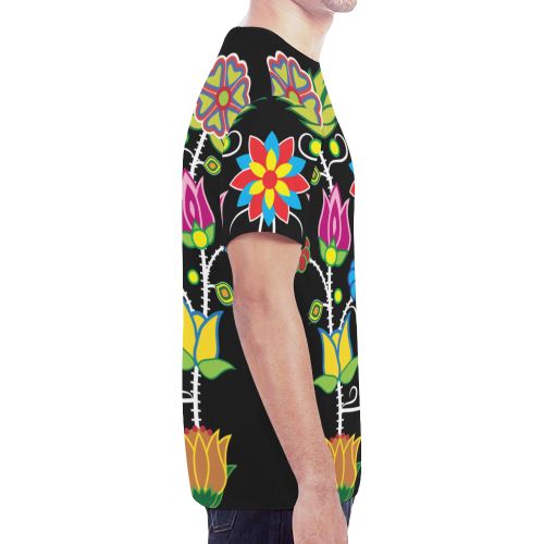 Floral Beadwork-04 New All Over Print T-shirt for Men (Model T45) New All Over Print T-shirt for Men (T45) e-joyer