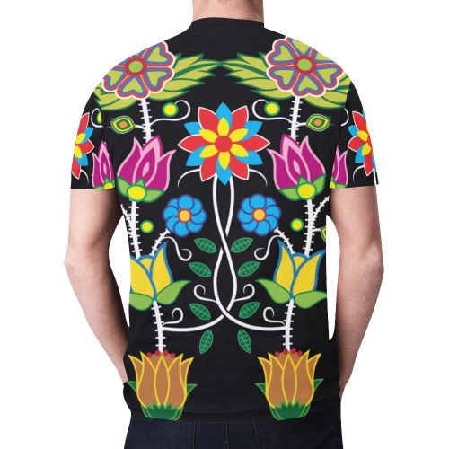 Floral Beadwork-04 New All Over Print T-shirt for Men (Model T45) New All Over Print T-shirt for Men (T45) e-joyer