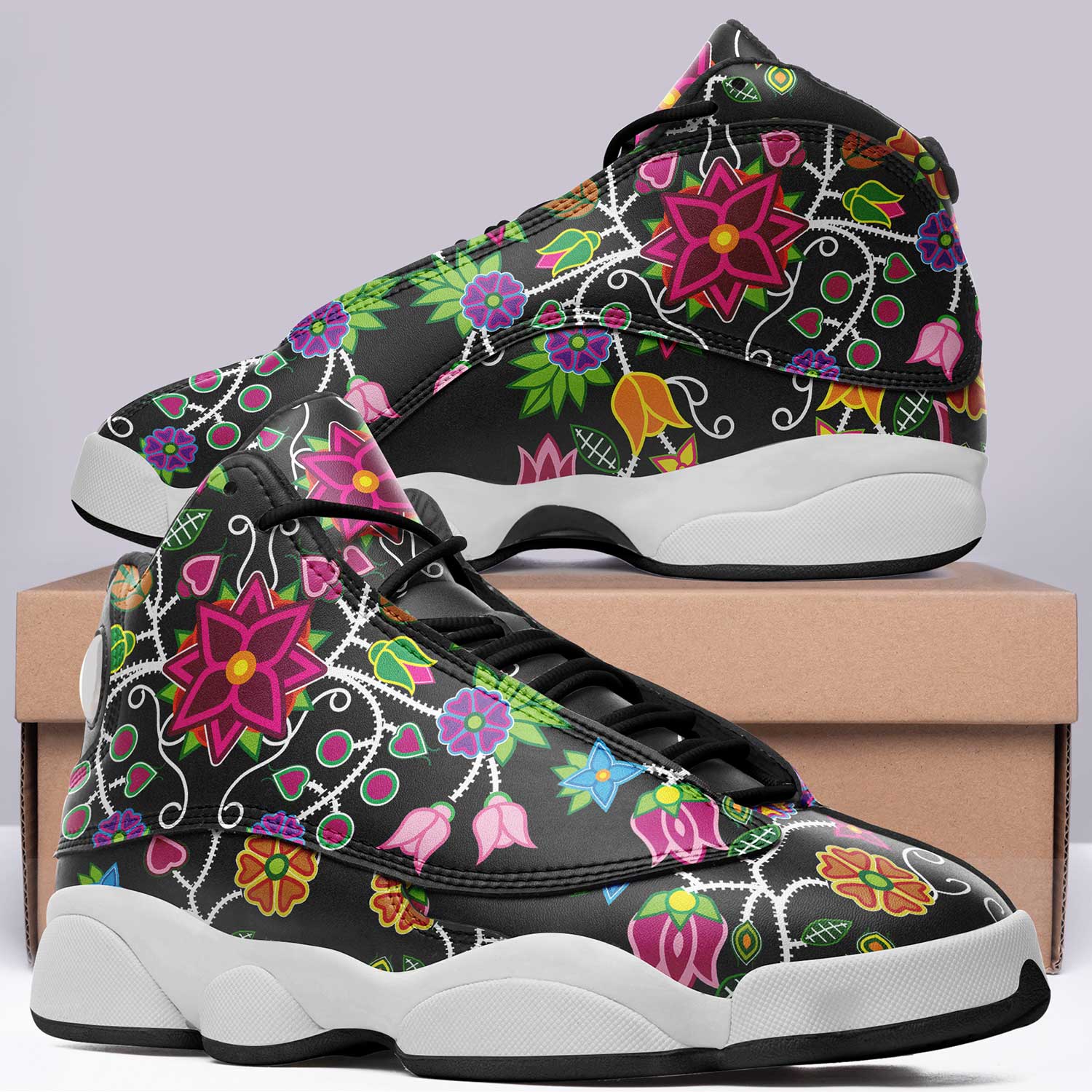 Floral Beadwork Athletic Shoes Herman