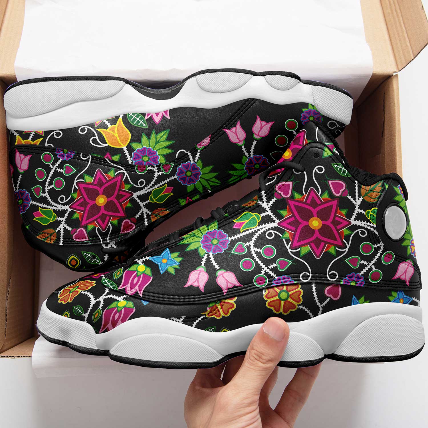 Floral Beadwork Athletic Shoes Herman