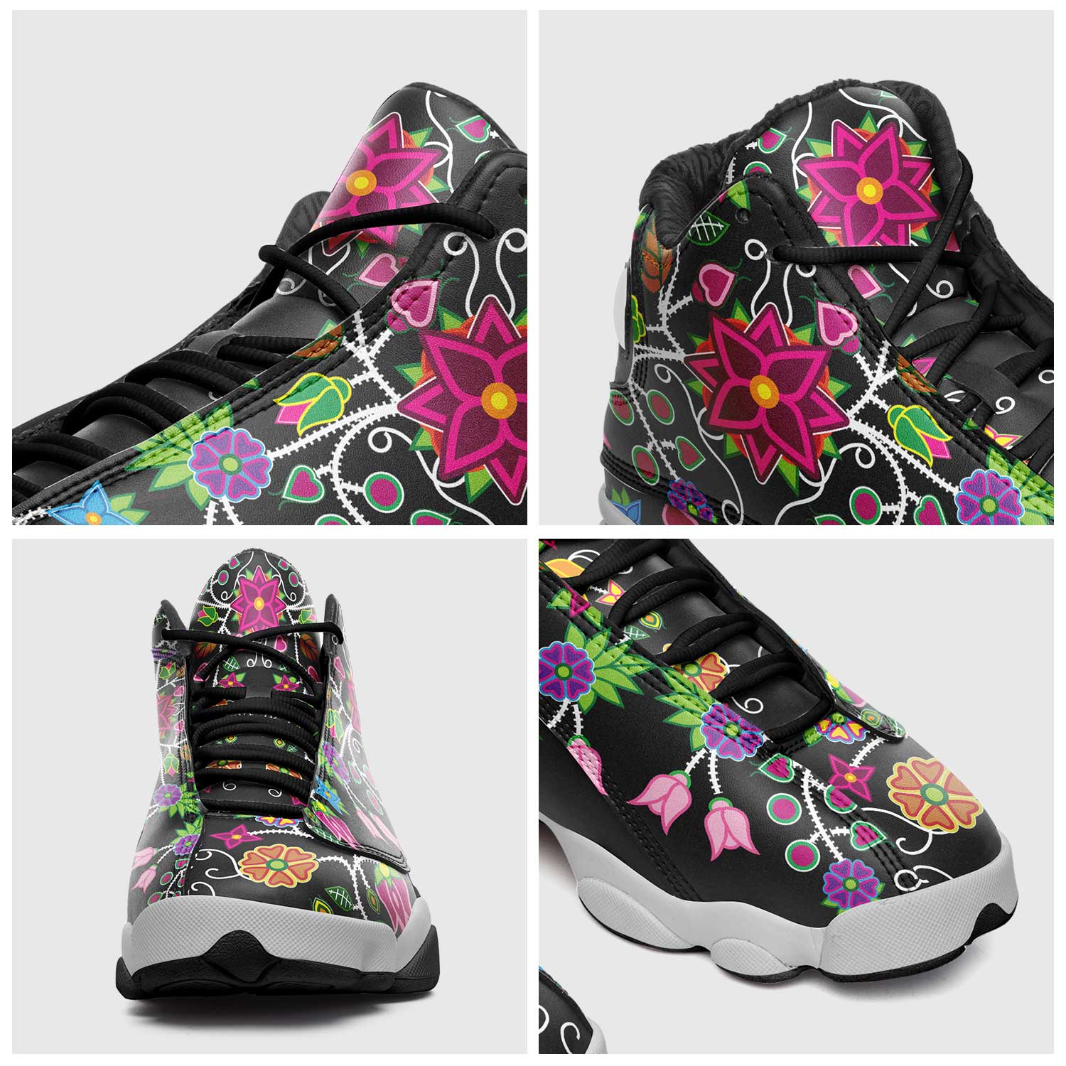 Floral Beadwork Athletic Shoes Herman