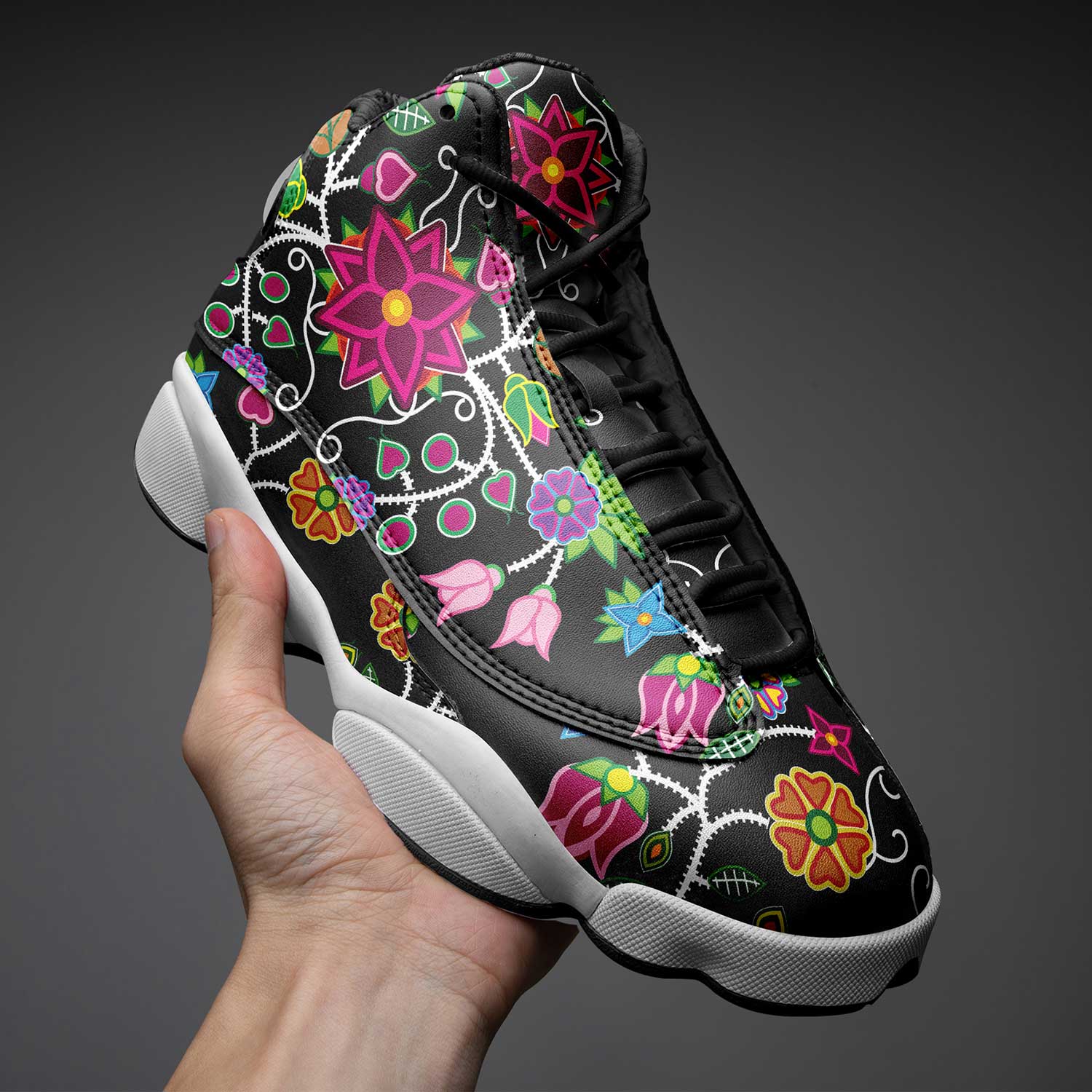 Floral Beadwork Athletic Shoes Herman