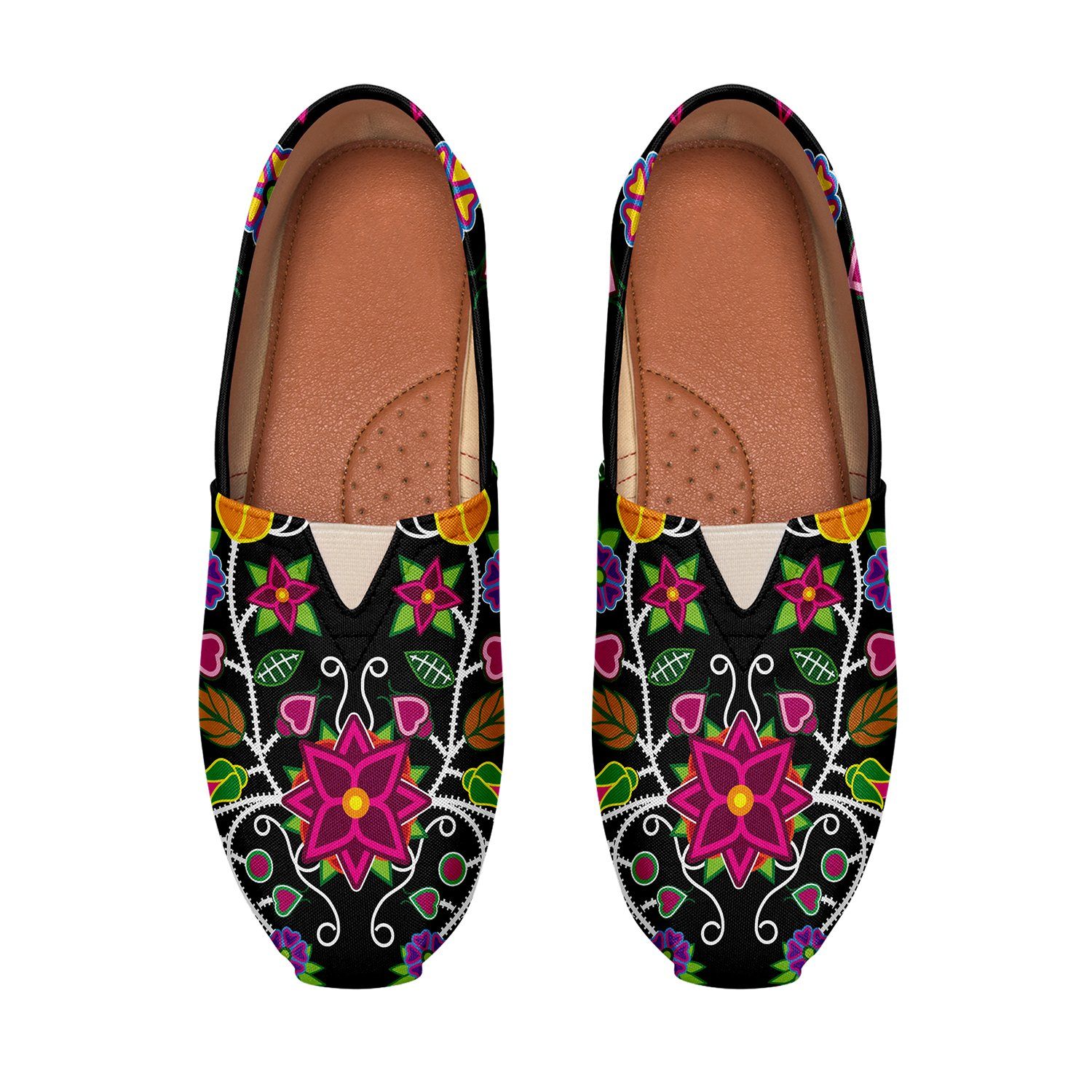 Floral Beadwork Casual Unisex Slip On Shoe Herman
