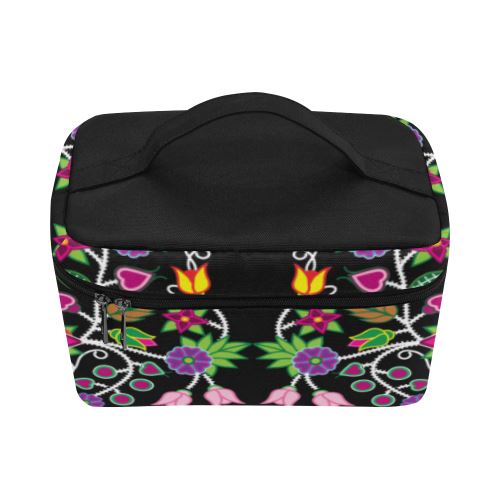 Floral Beadwork Cosmetic Bag/Large (Model 1658) Cosmetic Bag e-joyer