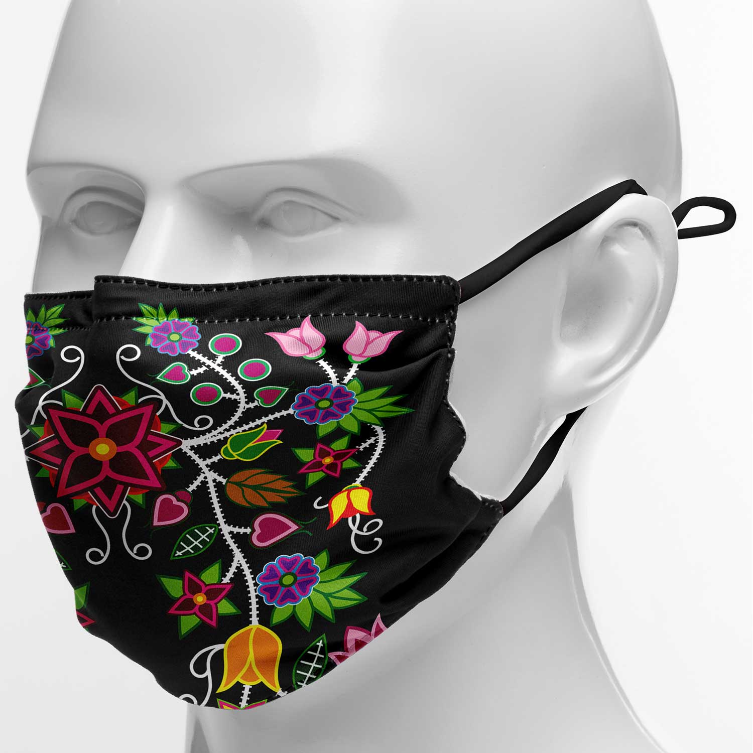 Floral Beadwork Face Cover Herman