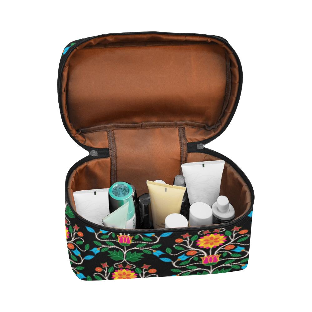 Floral Beadwork Four Clans Cosmetic Bag/Large (Model 1658) Cosmetic Bag e-joyer