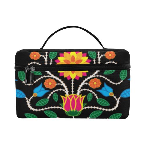 Floral Beadwork Four Clans Cosmetic Bag/Large (Model 1658) Cosmetic Bag e-joyer