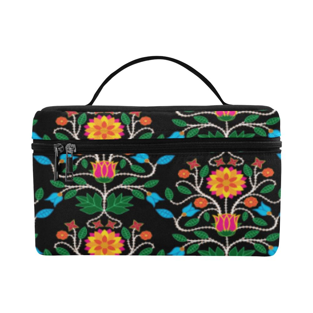 Floral Beadwork Four Clans Cosmetic Bag/Large (Model 1658) Cosmetic Bag e-joyer