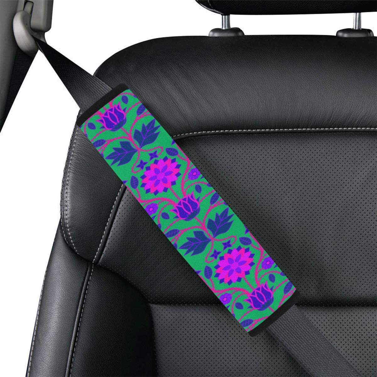 Floral Beadwork Four Clans Deep Lake Car Seat Belt Cover 7''x12.6'' Car Seat Belt Cover 7''x12.6'' e-joyer