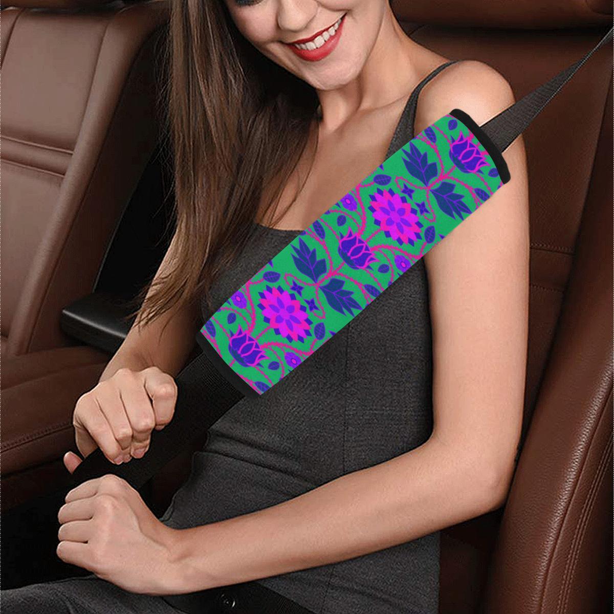 Floral Beadwork Four Clans Deep Lake Car Seat Belt Cover 7''x12.6'' Car Seat Belt Cover 7''x12.6'' e-joyer