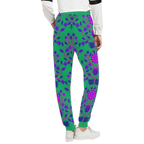 Floral Beadwork Four Clans Deep Lake Women's All Over Print Sweatpants (Model L11) Women's All Over Print Sweatpants (L11) e-joyer
