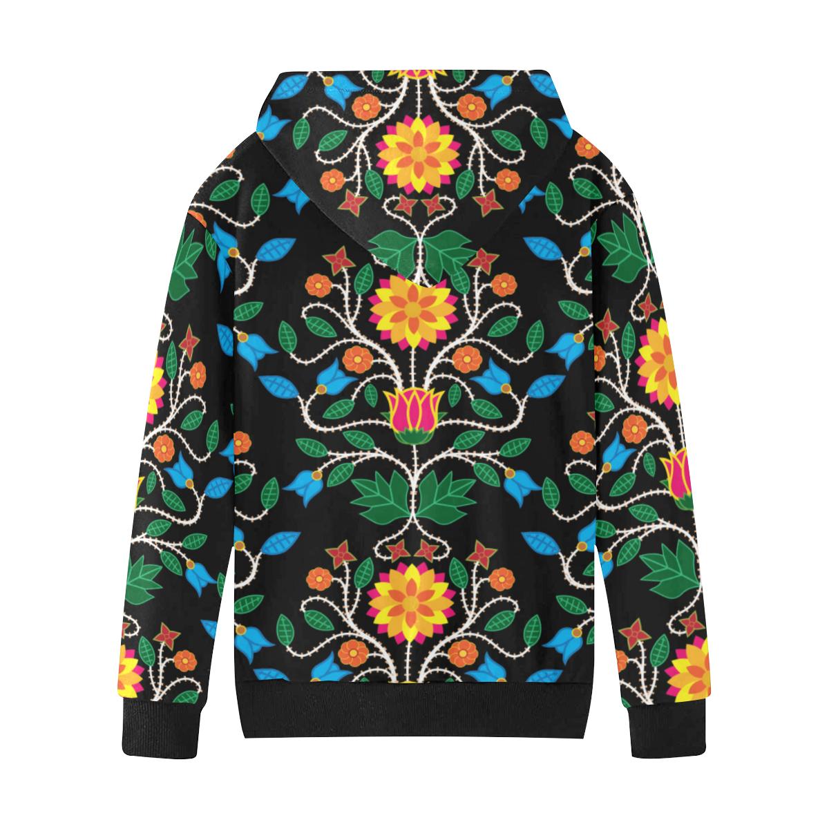 Floral Beadwork Four Clans Kids' All Over Print Hoodie (Model H38) Kids' AOP Hoodie (H38) e-joyer