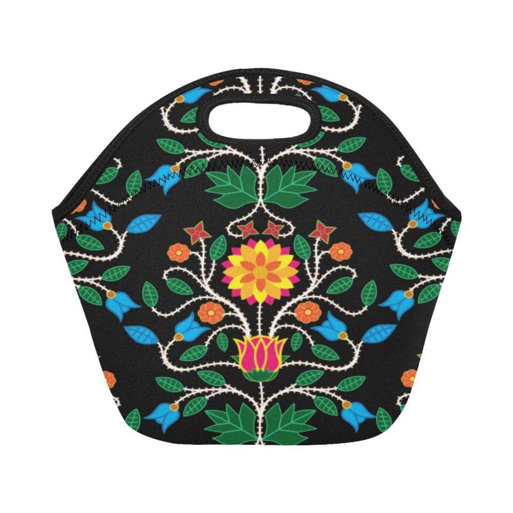 Floral Beadwork Four Clans Neoprene Lunch Bag/Small (Model 1669) Neoprene Lunch Bag/Small (1669) e-joyer