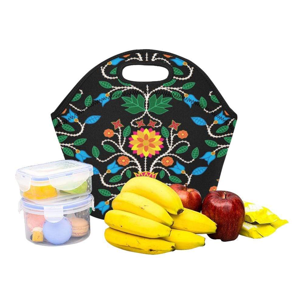 Floral Beadwork Four Clans Neoprene Lunch Bag/Small (Model 1669) Neoprene Lunch Bag/Small (1669) e-joyer