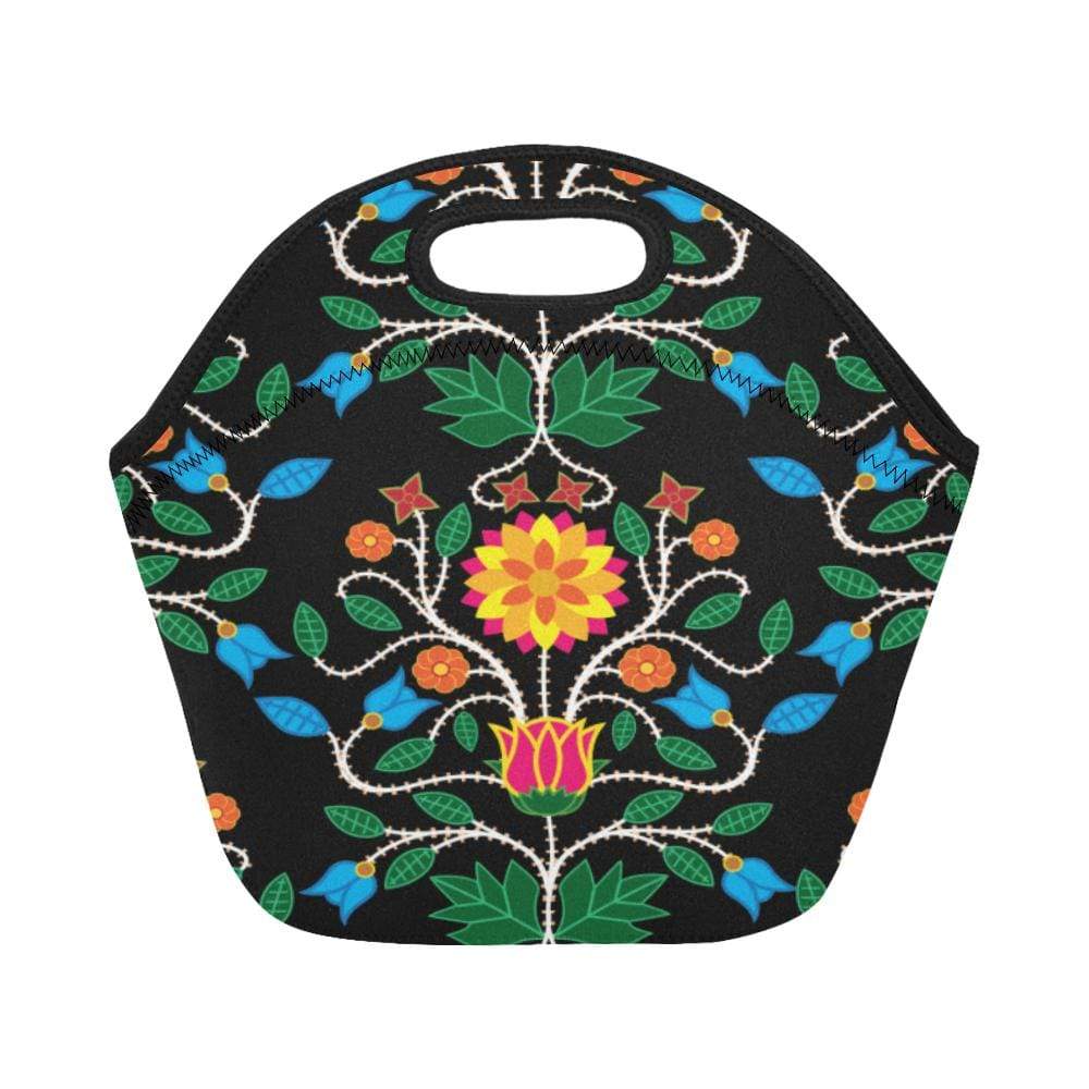 Floral Beadwork Four Clans Neoprene Lunch Bag/Small (Model 1669) Neoprene Lunch Bag/Small (1669) e-joyer