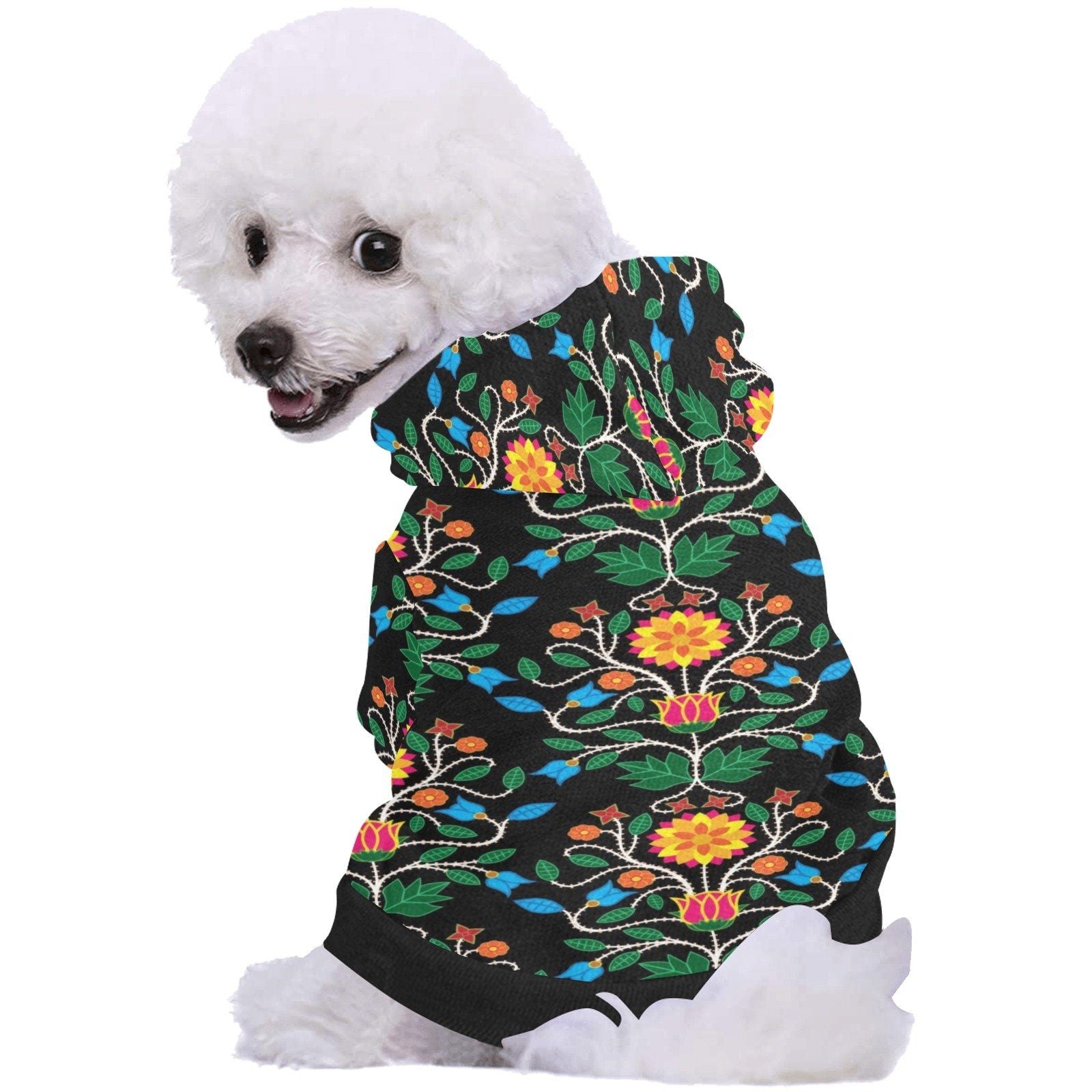 Floral Beadwork Four Clans Pet Dog Hoodie Pet Dog Hoodie e-joyer