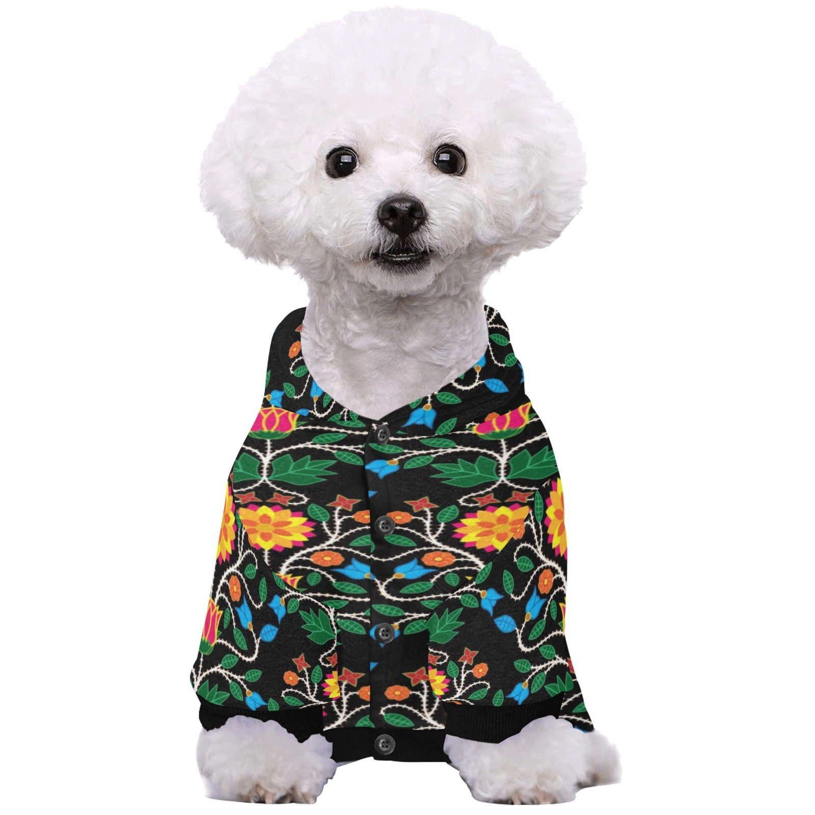 Floral Beadwork Four Clans Pet Dog Hoodie Pet Dog Hoodie e-joyer