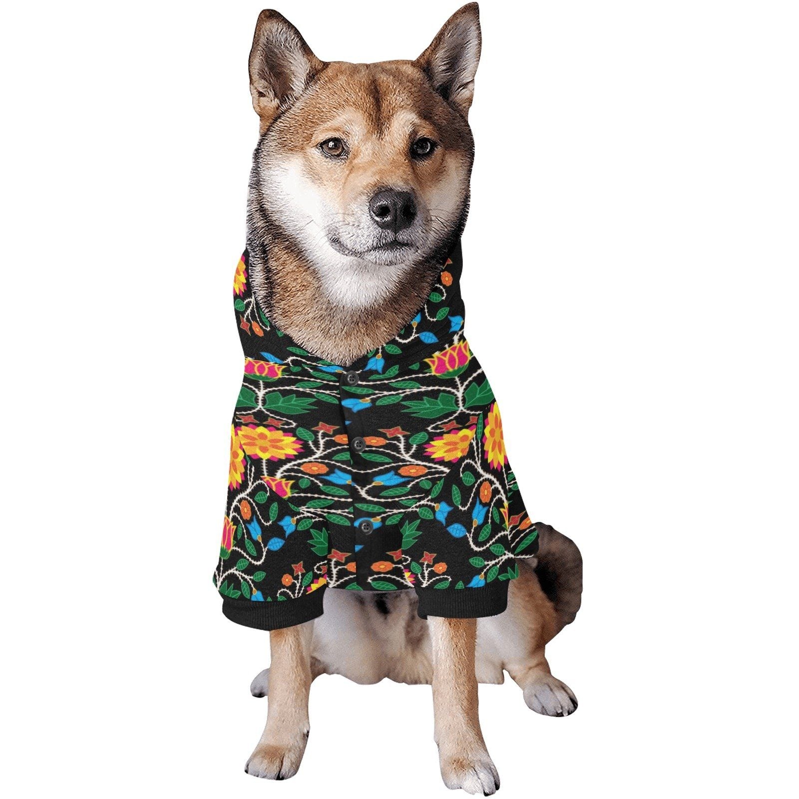 Floral Beadwork Four Clans Pet Dog Hoodie Pet Dog Hoodie e-joyer