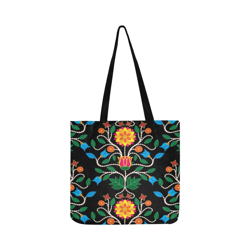 Floral Beadwork Four Clans Reusable Shopping Bag Model 1660 (Two sides) Shopping Tote Bag (1660) e-joyer