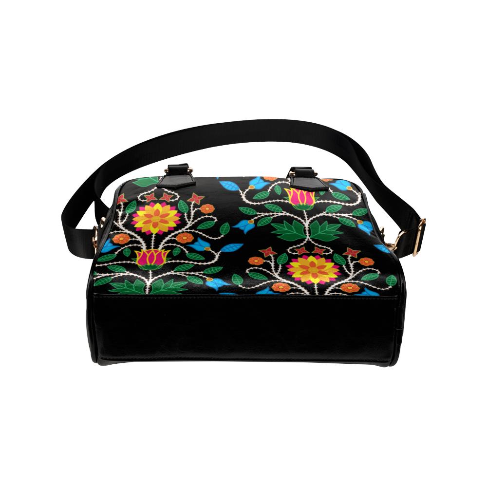 Floral Beadwork Four Clans Shoulder Handbag (Model 1634) Shoulder Handbags (1634) e-joyer