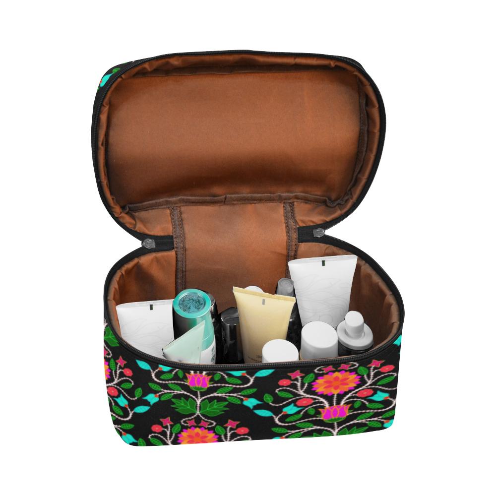 Floral Beadwork Four Clans Sunset Cosmetic Bag/Large (Model 1658) Cosmetic Bag e-joyer