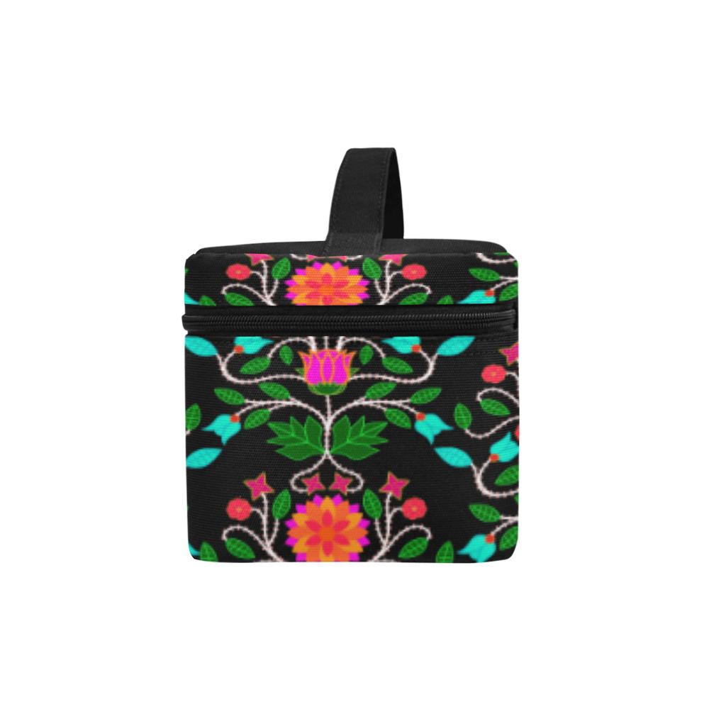 Floral Beadwork Four Clans Sunset Cosmetic Bag/Large (Model 1658) Cosmetic Bag e-joyer