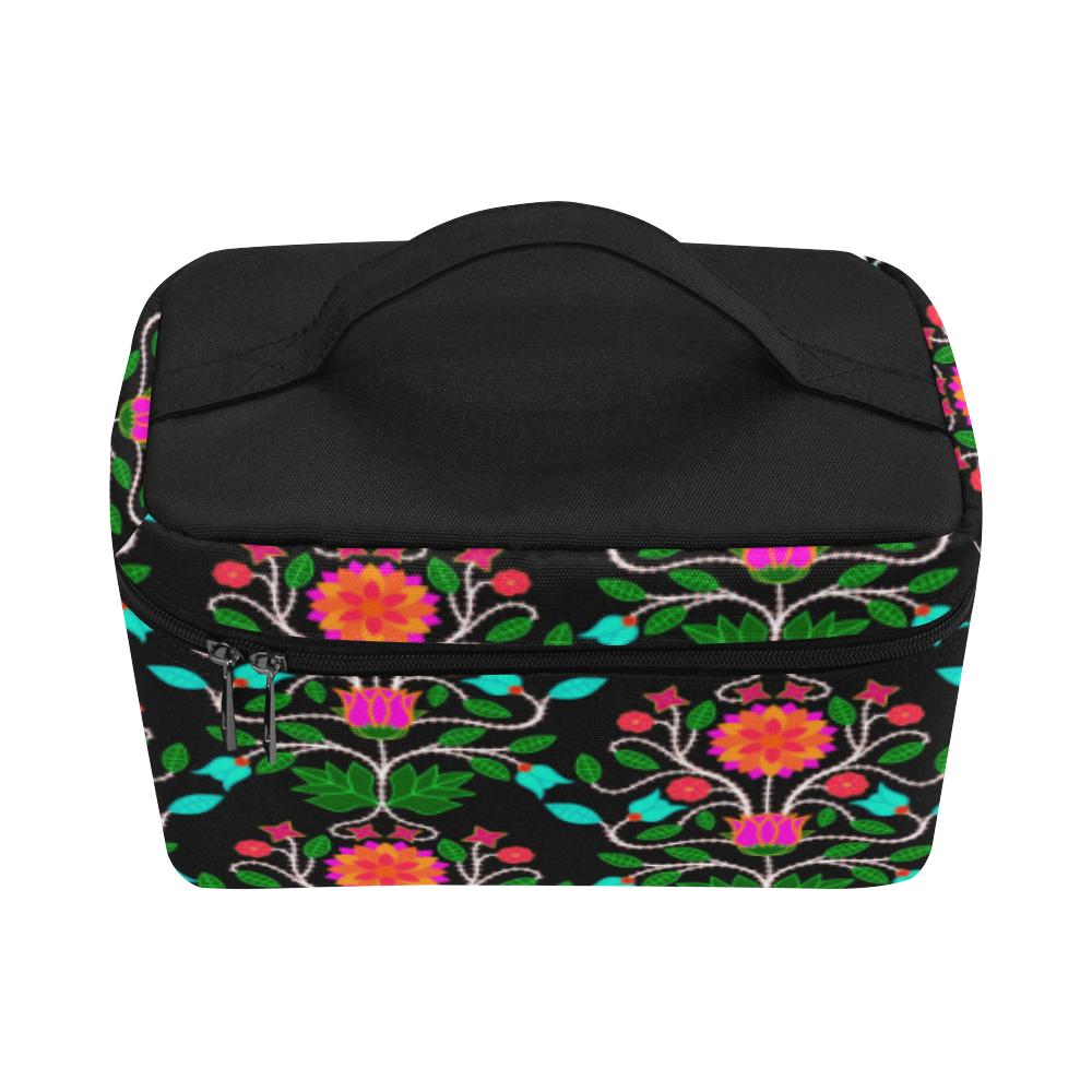 Floral Beadwork Four Clans Sunset Cosmetic Bag/Large (Model 1658) Cosmetic Bag e-joyer
