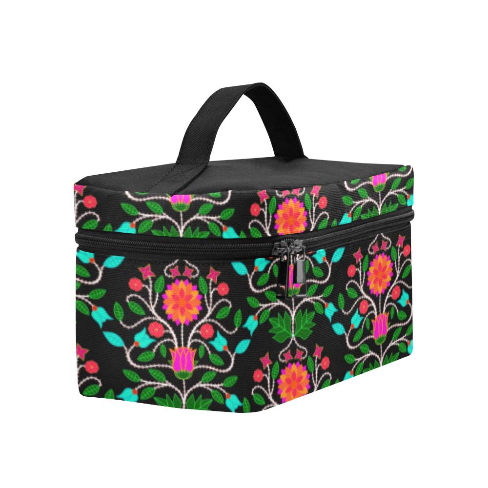 Floral Beadwork Four Clans Sunset Cosmetic Bag/Large (Model 1658) Cosmetic Bag e-joyer