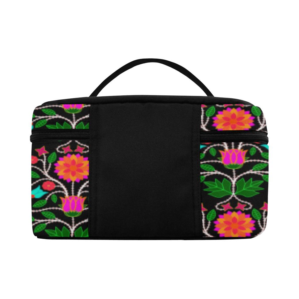 Floral Beadwork Four Clans Sunset Cosmetic Bag/Large (Model 1658) Cosmetic Bag e-joyer