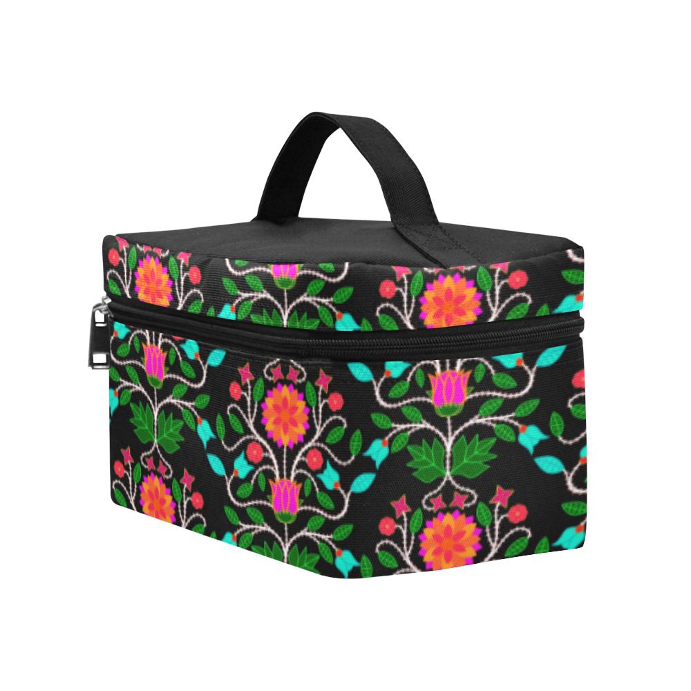 Floral Beadwork Four Clans Sunset Cosmetic Bag/Large (Model 1658) Cosmetic Bag e-joyer