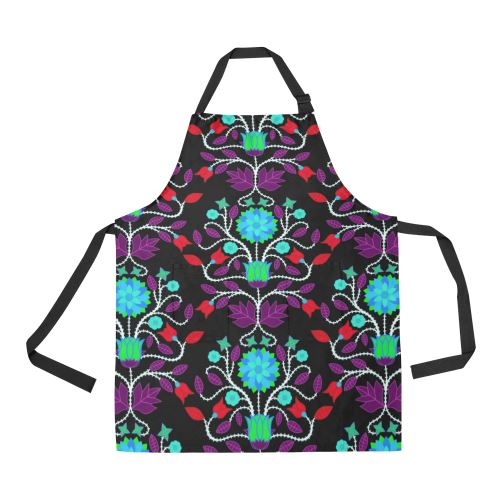 Floral Beadwork Four Clans Winter All Over Print Apron All Over Print Apron e-joyer