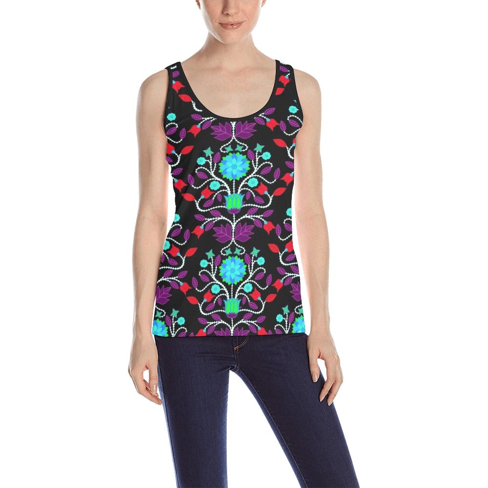 Floral Beadwork Four Clans Winter All Over Print Tank Top for Women (Model T43) All Over Print Tank Top for Women (T43) e-joyer