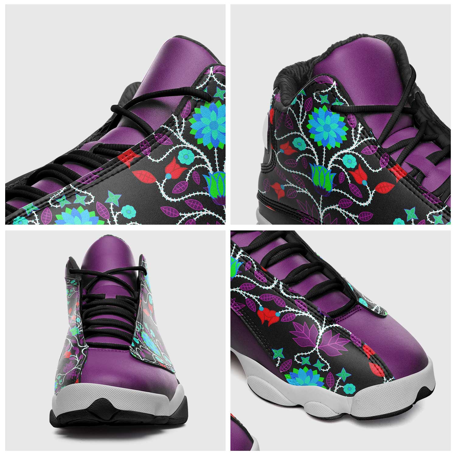 Floral Beadwork Four Clans Winter Athletic Shoes Herman
