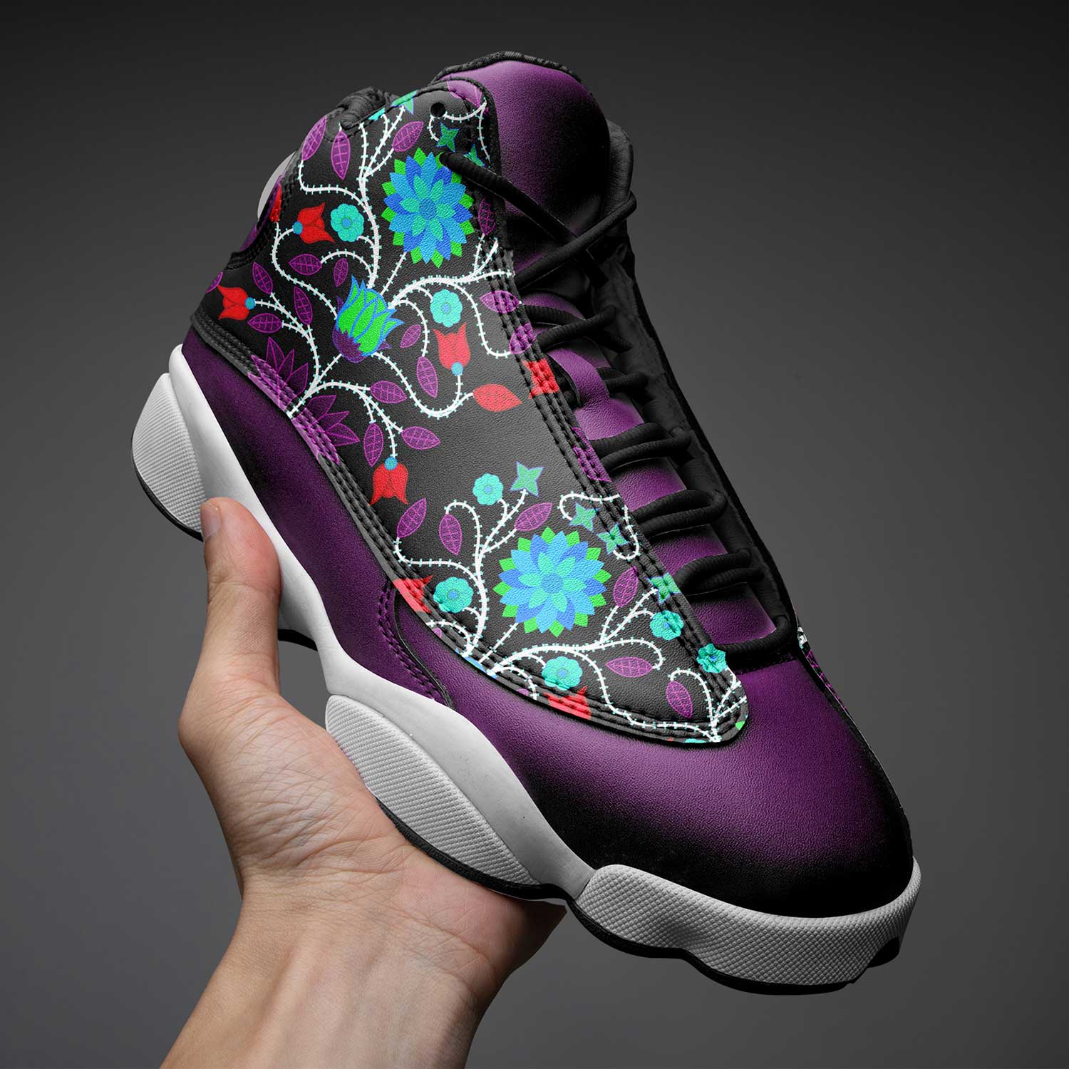 Floral Beadwork Four Clans Winter Athletic Shoes Herman
